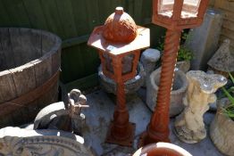 Small twisted garden lamp post