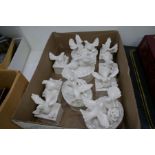 White china trinket boxes