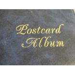 An album containing steam train postcards, rail tickets and similar