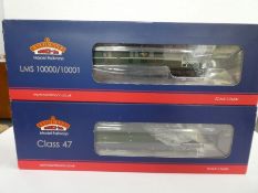 Two x Bachmann 'OO' gauge boxed locomotives No. 31996, LMS 10000 BR green and 31656 DC, Class 47 Die