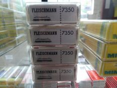 'N' gauge, Fleischmann Piccolo, four boxed locomotives, No. 7350 (very good condition)