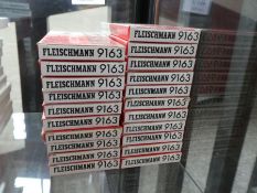 'N' gauge; a quantity of Fleischmann Piccolo boxed track, numbers 9163 x 21 pieces