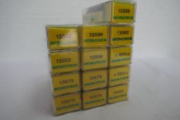 'N' gauge, thirteen various Minitrtix rolling stock wagons, boxed (appear in unused condition)