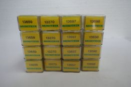 'N' gauge; sixteen various Minitrix rolling stock wagons, boxed (appear mint and unused condition)
