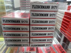 'N' Gauge; a quantity of Fleishmann Piccolo boxed track, numbers 5 x 9170 and 7 x 9171
