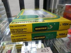 'N' gauge, two boxed sets of Minitrix including locomotives and rolling stock, No. 1024 (very good c