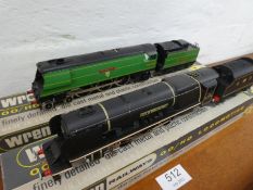 'OO/HO' gauge, 2 Wrenn locomotives and tenders No. W2227 "City of Stoke on Trent" W2266 "Plymouth"