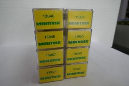 'N' gauge, eight Minitrix boxed wagon sets, numbers 11053, 13840, 13957 (appear in unused condition)