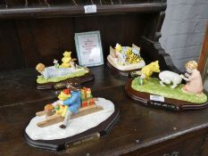 Four Royal Doulton limited edition Winnie the Pooh figural groups. Including 'I've found somebody ju