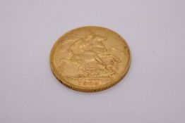 22ct yellow gold full sovereign, dated 1904, King Edward VII, George & the Dragon