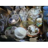 A Box of mixed ceramics and glassware, by various manufacturers