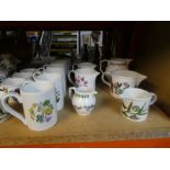 A large selection of Portmeirion mostly Botanic Garden design including lidded tureen, dishes, mugs,