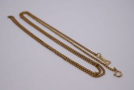 9ct yellow gold curblink chain, marked 375, 59cm, 3.3g