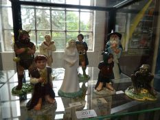 A selection of Royal Doulton 'Middle Earth' figures to include Gandalf and Gollum (8)