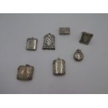 a very nice, interesting lot of silver items comprising of two miniature photofromaes, a sovereign c
