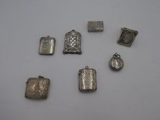 a very nice, interesting lot of silver items comprising of two miniature photofromaes, a sovereign c