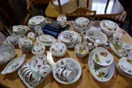 A quantity of Royal Worcester Evesham pattern dinnerware and Limoges china and Royal Doulton dinnerw