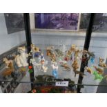A small collection of glass animals, china examples and similar