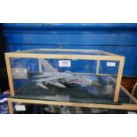 An Airfix style Tornado Aircraft in glazed case, a Chinook helicopter A/F in glazed case and two cor