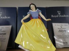 A Royal Doulton figure of Snow White, HN3678, LIMITED EDITON 1854/2000, boxed with certificate