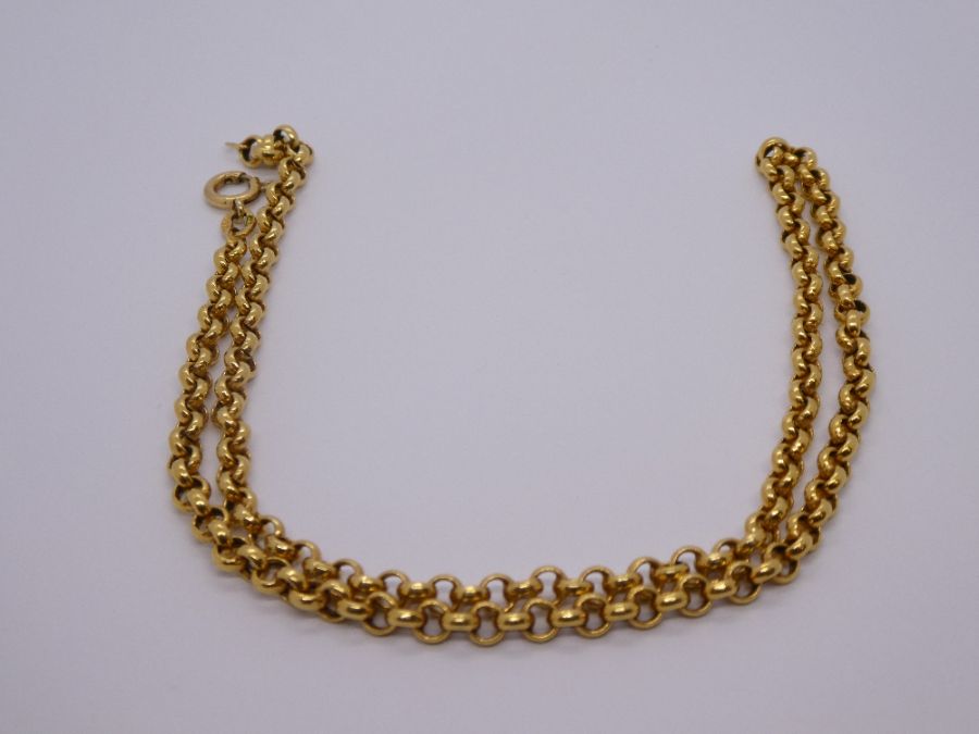 9ct yellow gold belcher chain marked 375, approx 6.2g, 41cm - Image 2 of 3