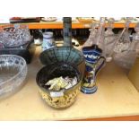Selection of pottery including Poole and Doulton slipware etc