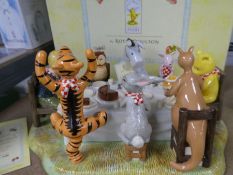 A Royal Doulton Winnie the Pooh figural group titled 'A party for me? How grand!' limited edition 18