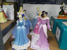 Six various Royal Doulton Disney figurines including limited editions of Aurora HN3833 and Cinderell
