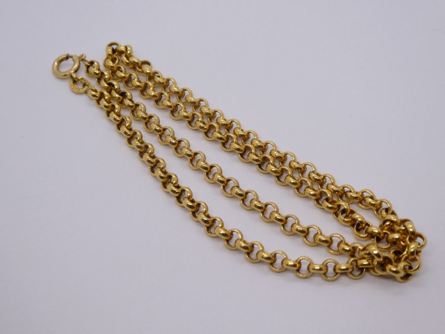 9ct yellow gold belcher chain marked 375, approx 6.2g, 41cm