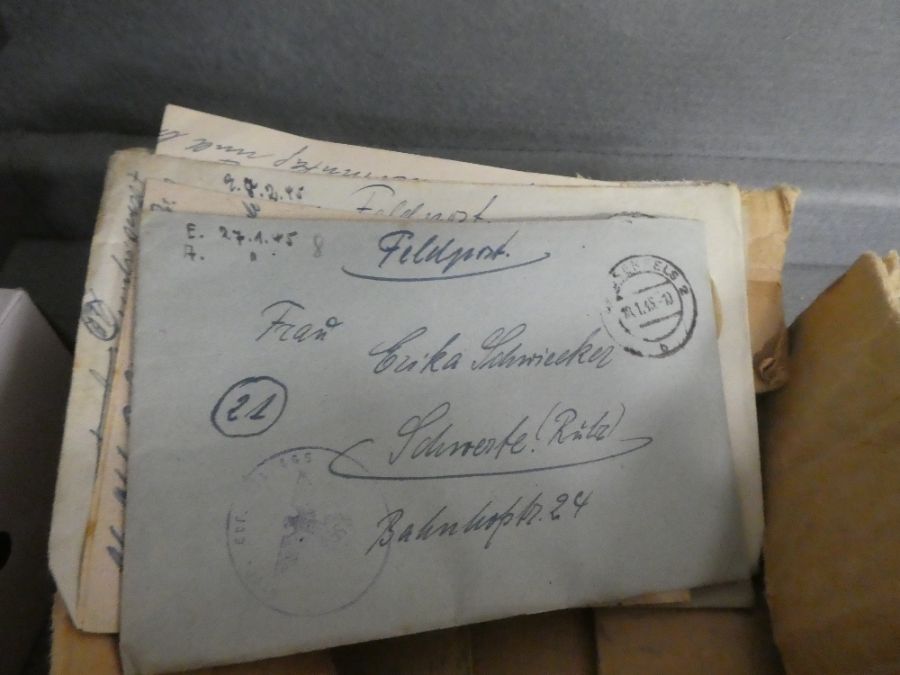 Of Military Interest; WWII postal History from a German Soldier to his sweetheart, the envelopes hav - Bild 3 aus 3