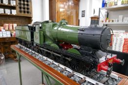 A scratch built 5 inch gauge model of a GWR 2251 Class locomotive, fitted with a 4000 gallon tender,