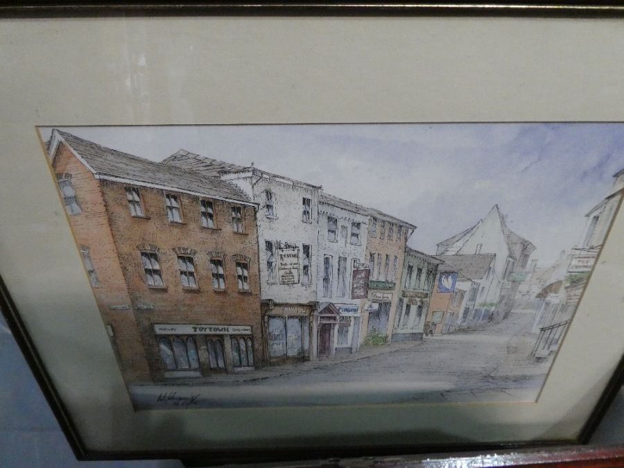 19 prints of water colour painting indistinctly signed - Image 4 of 5