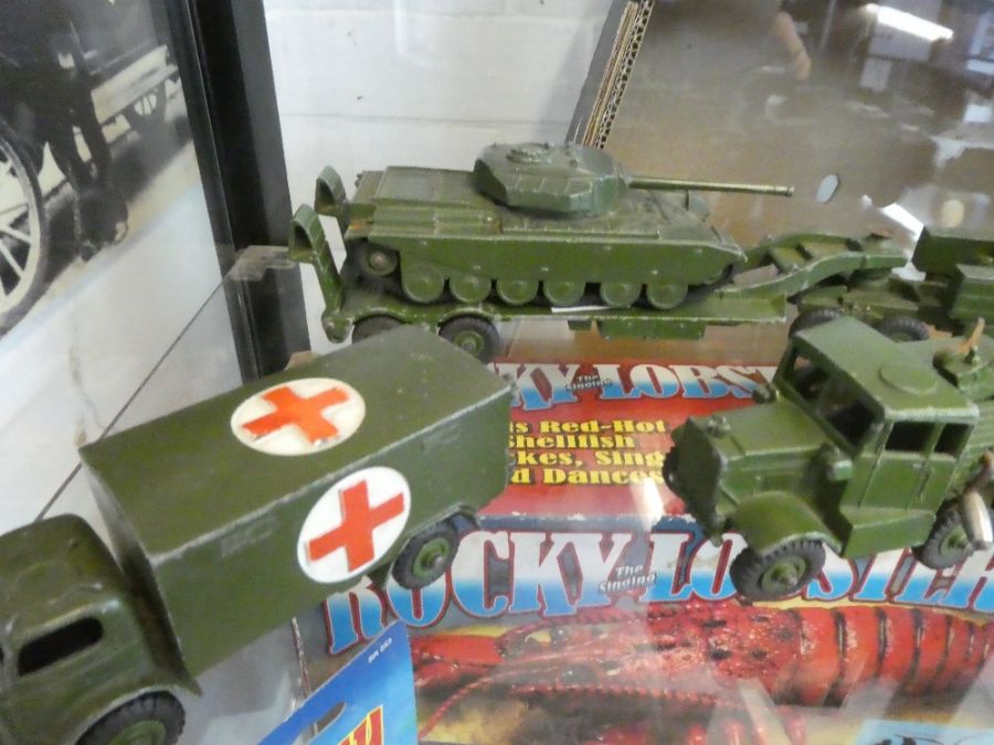 A shelf of die cast military vehicles by Dinky, and a Lone Star - Image 3 of 4