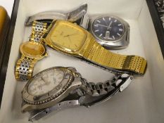 Two vintage gents Seiko wristwatch Aria example and an Omega de Ville example