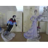 A Coalport figure of 'Beauty and The Beast' limited edition 34/500 boxed with certificate signed A.W