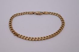 14ct yellow gold curblink bracelet, 22cm, marked 585, 16.4g approx