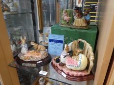 Two Beswick Beatrix Potter limited edition figure groups with certificates and stands, a similar Bor