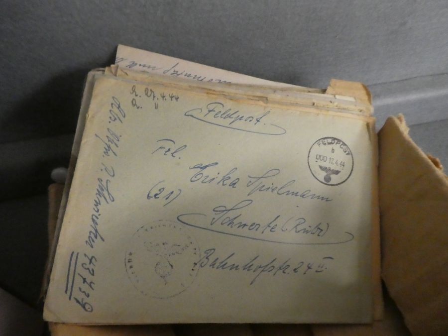 Of Military Interest; WWII postal History from a German Soldier to his sweetheart, the envelopes hav - Bild 2 aus 3