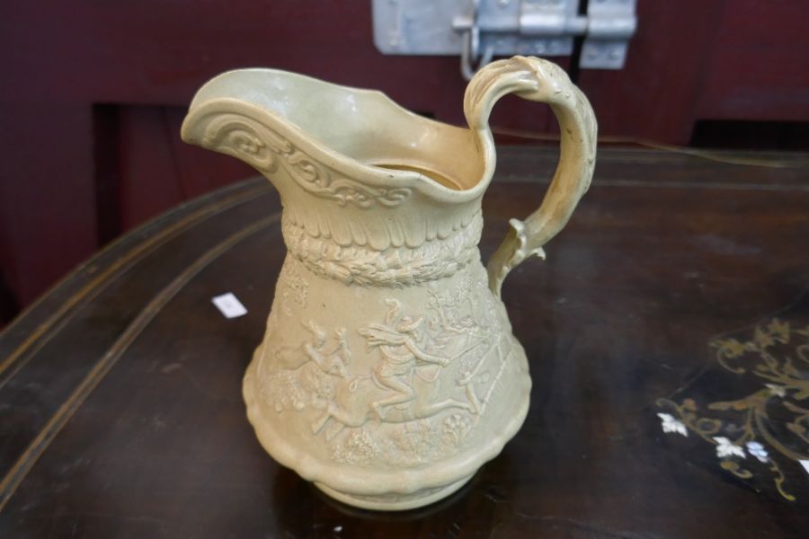 VICTORIAN RELIEF MOULDED JUG BY WILLIAM RIDGWAY & CO " TAM O'SHANTER" c.1835 - Image 3 of 4