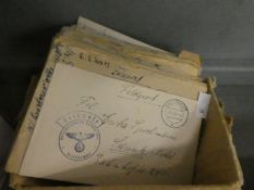 Of Military Interest; WWII postal History from a German Soldier to his sweetheart, the envelopes hav