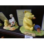 Five Royal Doulton limited edition Winnie the Pooh figures with certificates and boxes. To include W