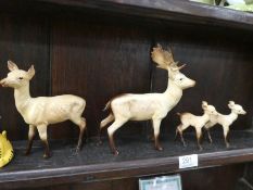 A set of four Beswick Deer figures