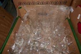 3 Boxes of cut glass, mostly bowls and vases