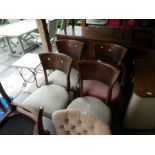 Selection of art deco style chairs with fix maple inserts and sundry