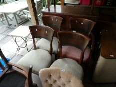 Selection of art deco style chairs with fix maple inserts and sundry