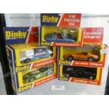 Dinky, 5 boxed Dinky cars to include No. 189 Lamborghini Marzal