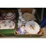 Five boxes of assorted china and sundry