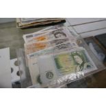 A small quantity of old banknotes GB and Worldwide