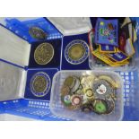 A quantity of vintage and modern sporting medals, some cased, including shooting