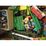 A selection of Corgi die cast including military, etc and a small selection of metal soldiers